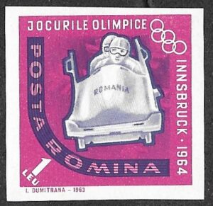 1963 Winter Olympic Games - Innsbruck 1964, Austria, 1L. Imperforated