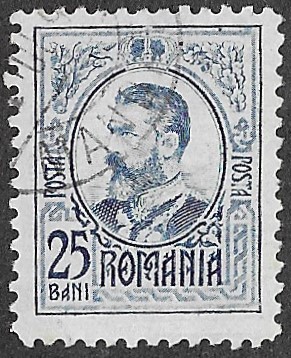 1908 King Karl I. 25B. Cancelled. Cat.216